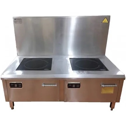 Bếp Từ Công Nghiệp Đôi 12KW Mặt Kính Phẳng